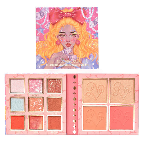 Paleta Farduri Kevin&Coco Varianta 2, 13 Culori, Iluminator Si Blush Inclus, Patrata, 120 G, 10.9 X 10.9 X 1.7 Cm, Valabilitate 3 Ani, Multicolor - vivimall.ro