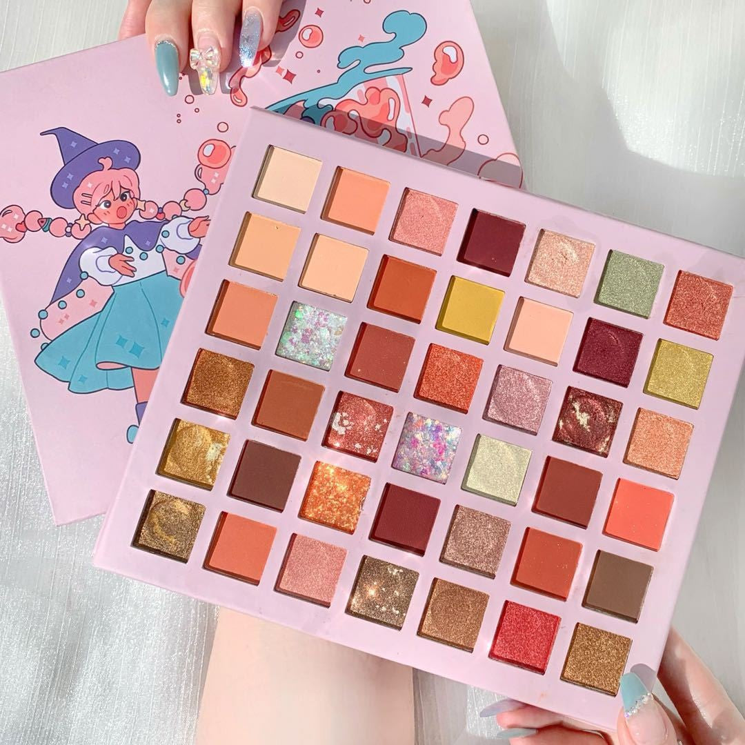 Комплект за грим, палитра сенки за очи с 42 пигментирани цвята
