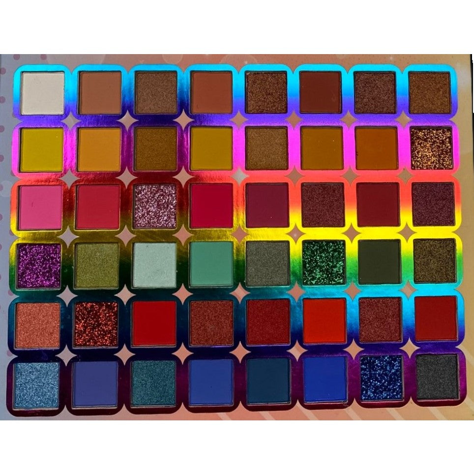 Комплект за грим, Палитра от блестящи сенки за очи с 48 пигментирани цвята