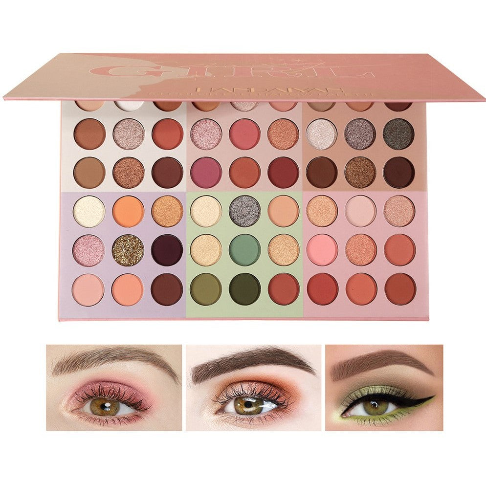 Комплект грим, палитра сенки за очи с 54 пигментирани цвята