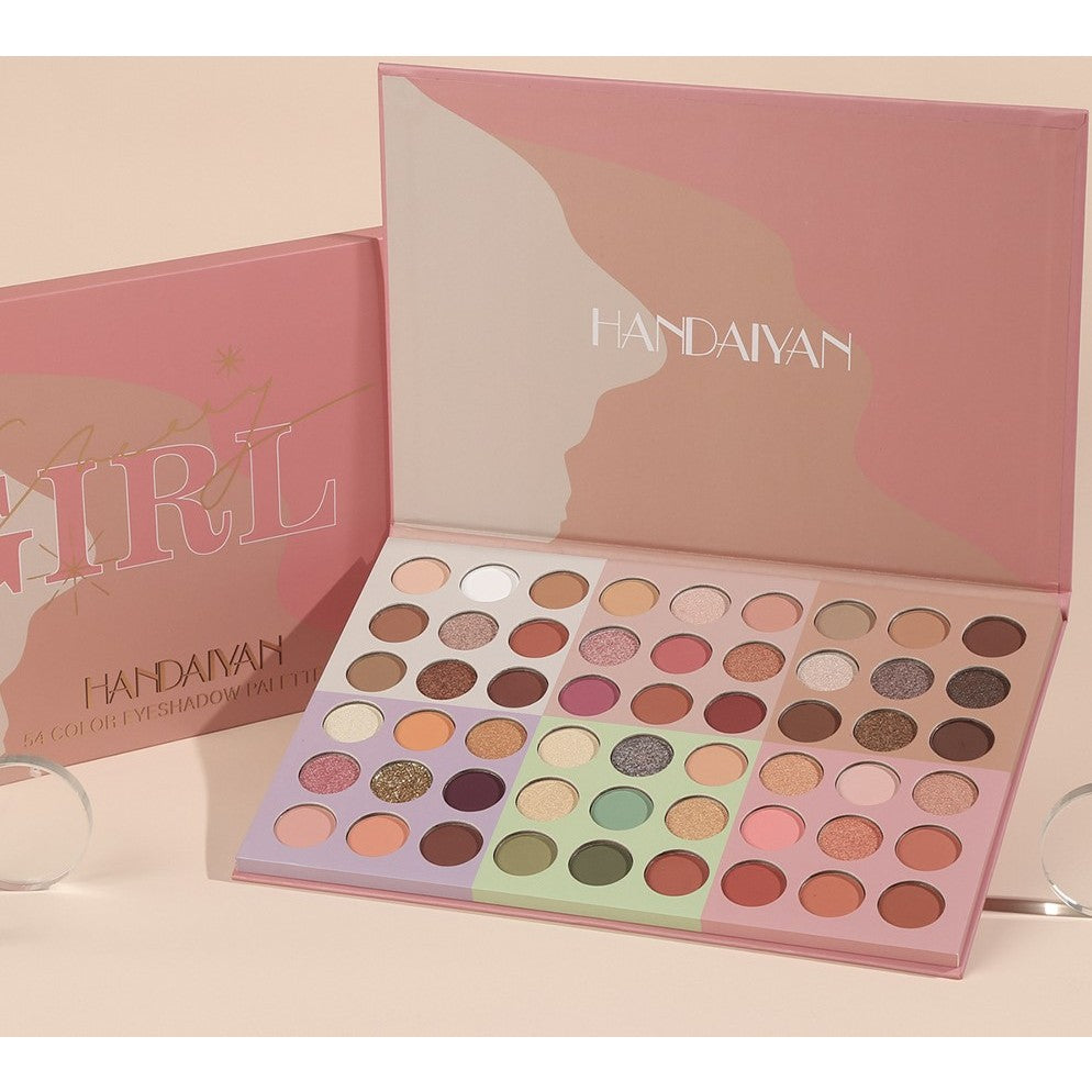 Комплект грим, палитра сенки за очи с 54 пигментирани цвята