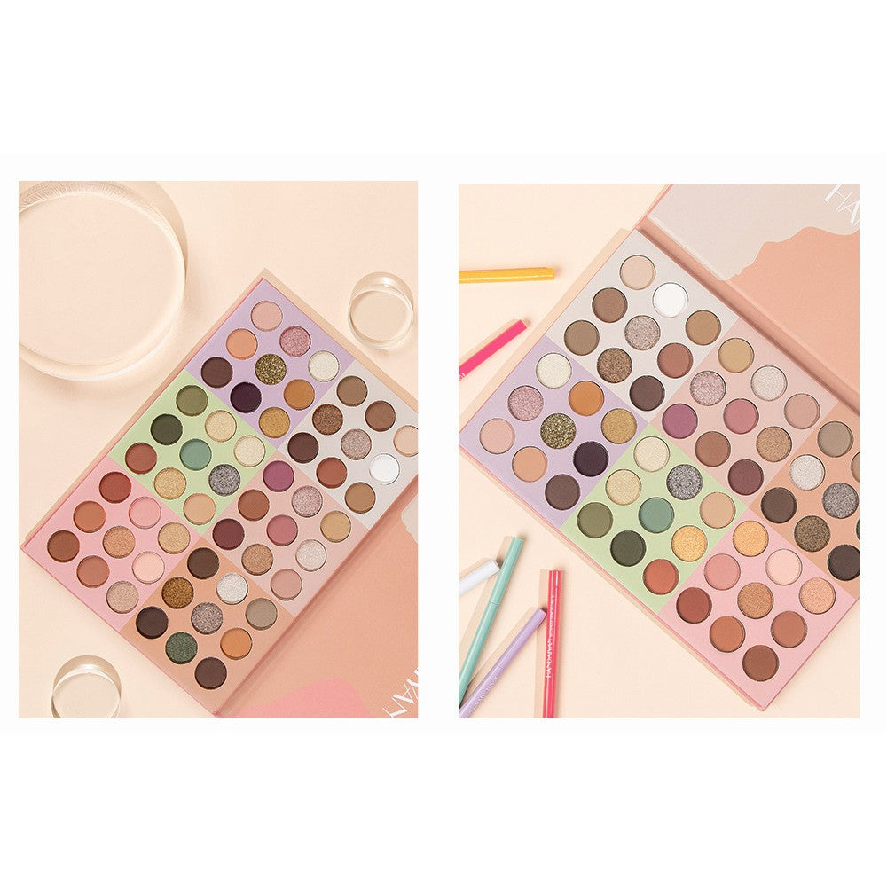 Комплект грим, палитра сенки за очи с 54 пигментирани цвята