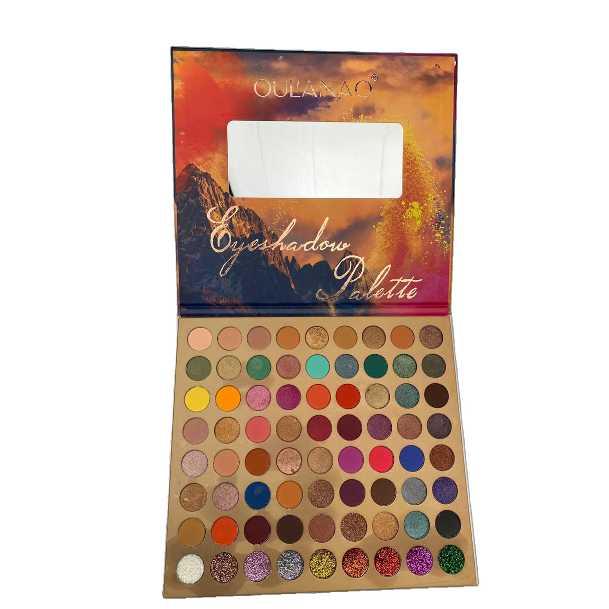 Комплект грим, палитра сенки за очи Oulanao със 72 пигментирани и телесни цвята