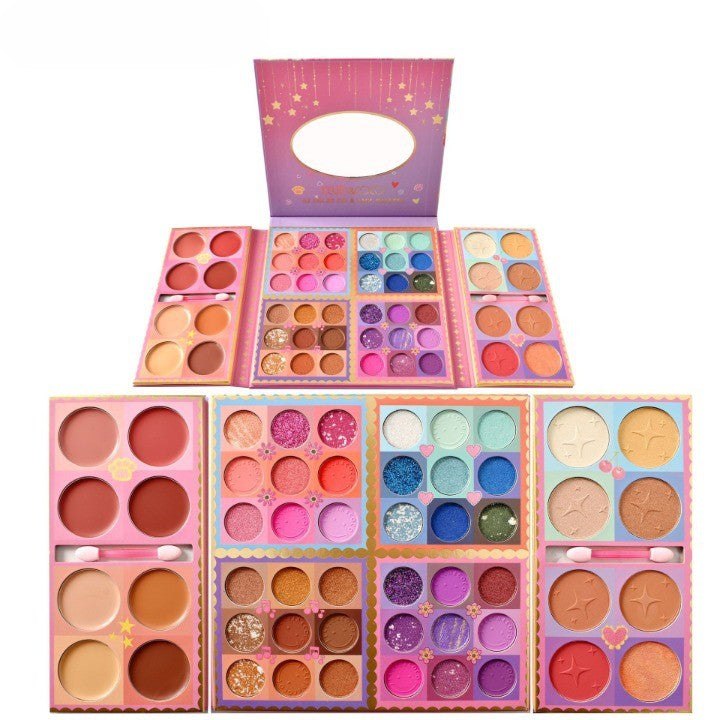 Trusa De Machiaj, Paleta De Farduri Kevin&Coco Cu 52 De Culori Pigmentate Si Nude - vivimall.ro