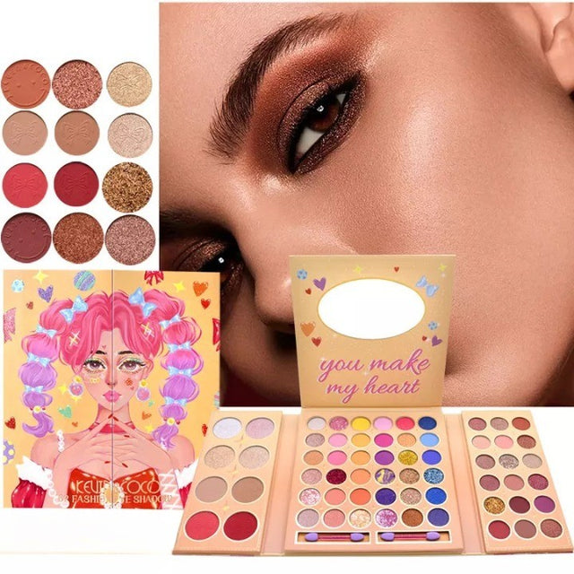 Trusa De Machiaj, Paleta De Farduri Kevin&Coco Cu 62 De Culori Pigmentate - vivimall.ro