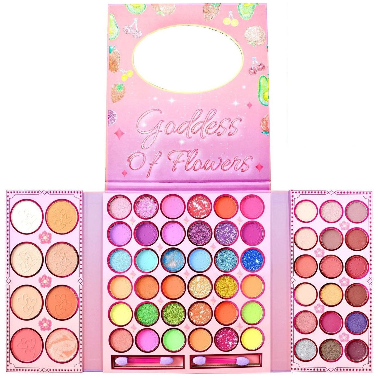 Trusa De Machiaj, Paleta De Farduri Si Iluminator Kevin&Coco Cu 62 De Culori Pigmentate - vivimall.ro