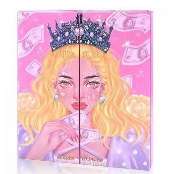 Комплект грим, палитра сенки за очи, хайлайтър и руж Kevin&Coco с 93 пигментирани цвята