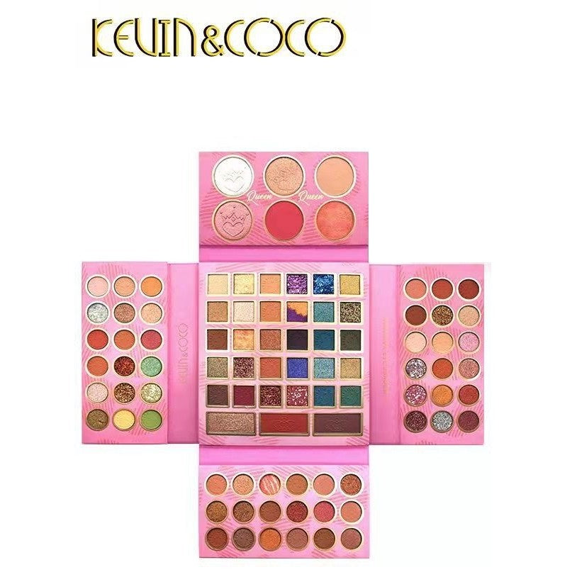Trusa De Machiaj, Paleta De Farduri, Iluminator Si Blush Kevin&Coco Cu 93 De Culori Pigmentate - vivimall.ro