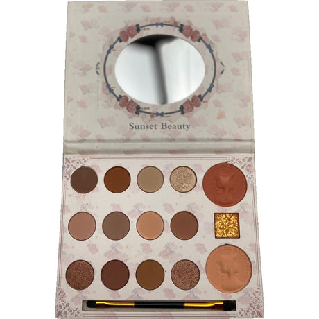 Paleta De Farduri Si Blush Sunset Beauty 15 Culori Pigmentate - vivimall.ro