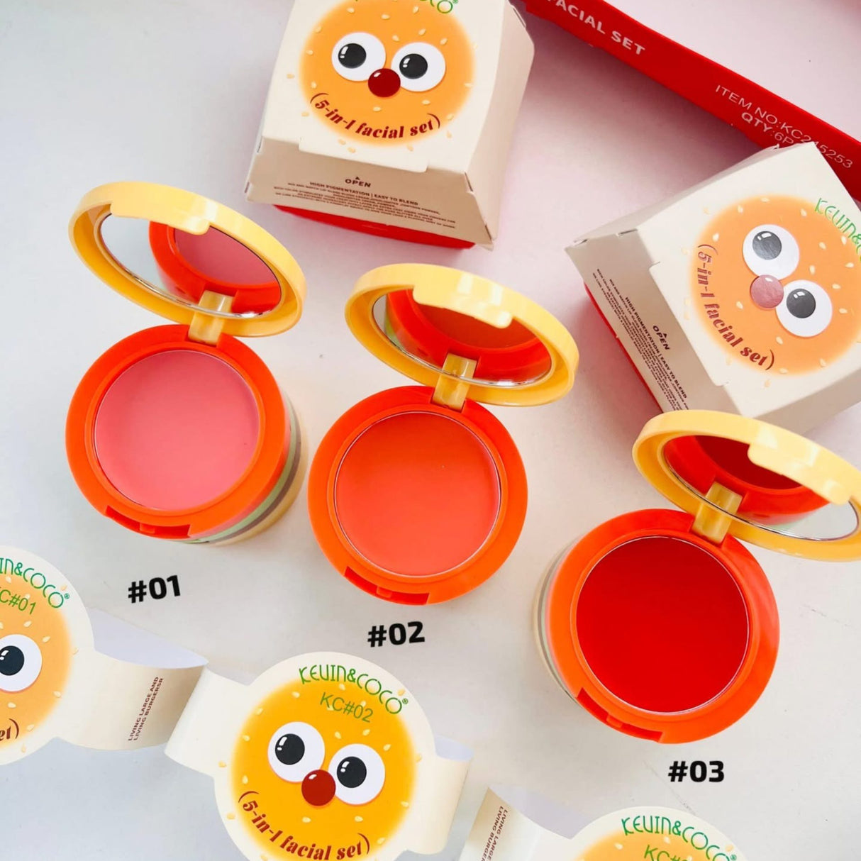 Paleta Kevin&Coco Burger închisă, design estetic compact, vedere frontală cu logo