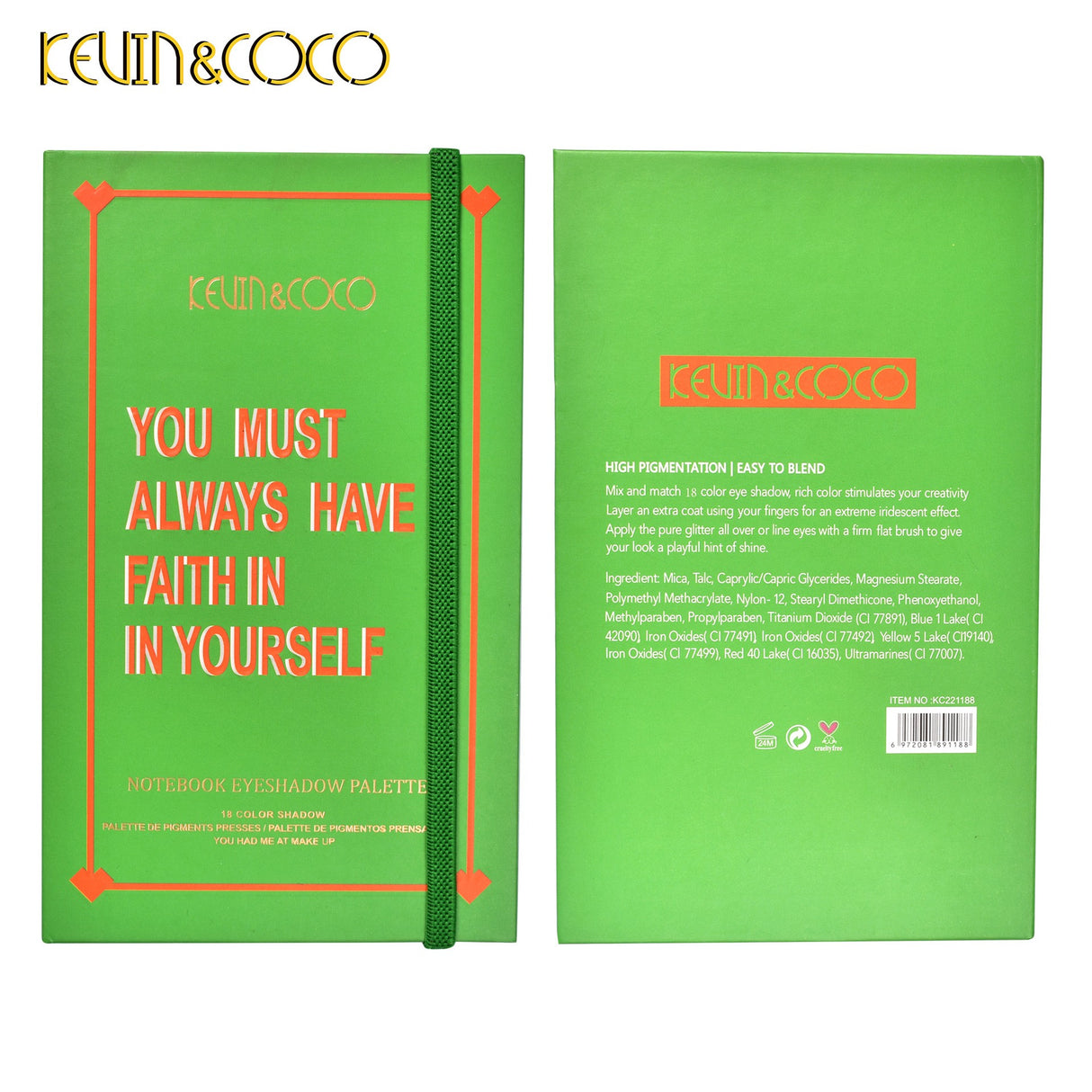 Paleta De Farduri Kevin&Coco Cu 18 Culori Pigmentate - vivimall.ro