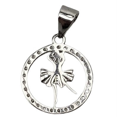 Pandantiv Argint 925 Balerina in Cerc - vivimall.ro