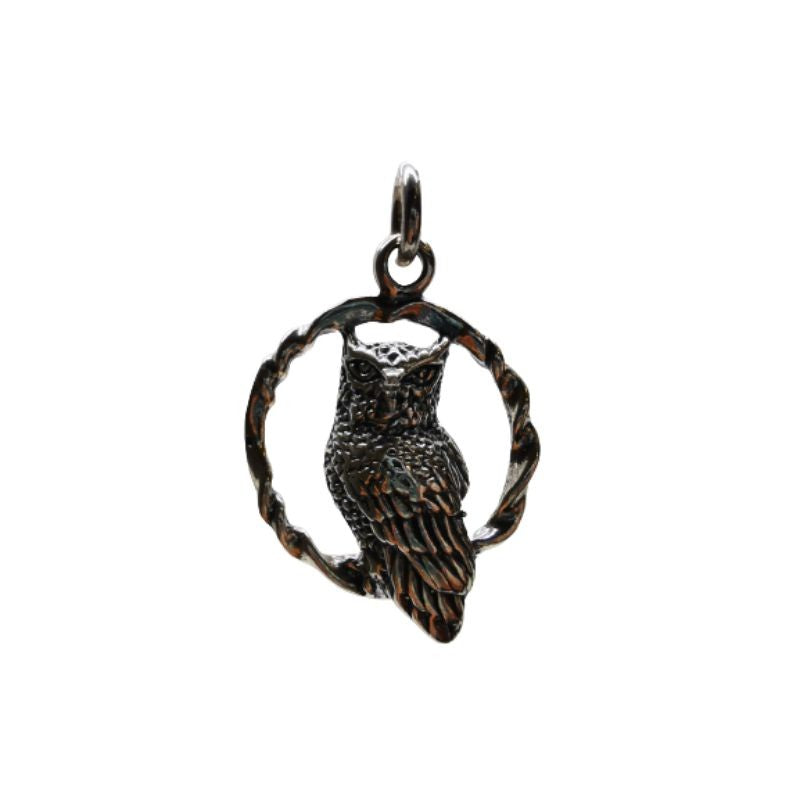 Pandantiv Argint 925 Bufnita pe Creanga Rotunda - vivimall.ro