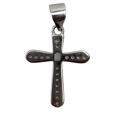 Pandantiv Argint 925 Cruce Rodiata cu Zirconii - vivimall.ro