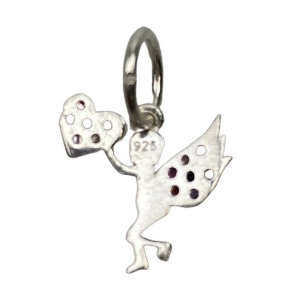 Pandantiv Argint 925, Inger cu Inima cu Zirconii Multicolore - vivimall.ro