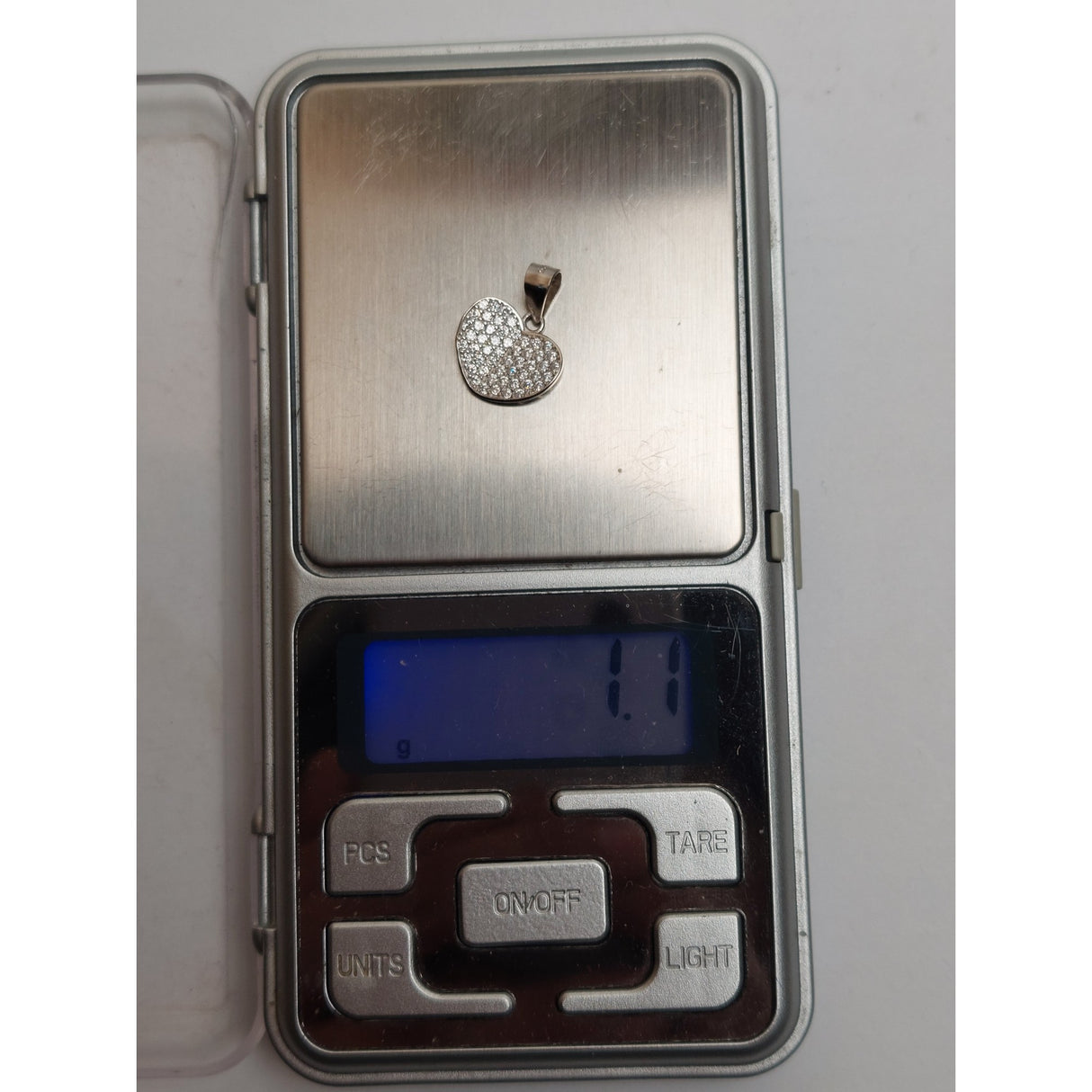 Pandantiv, Jolie Silver, Argint 925, Model Inima Carte, 1.1 G, 1.1 x 1.3 Cm - vivimall.ro