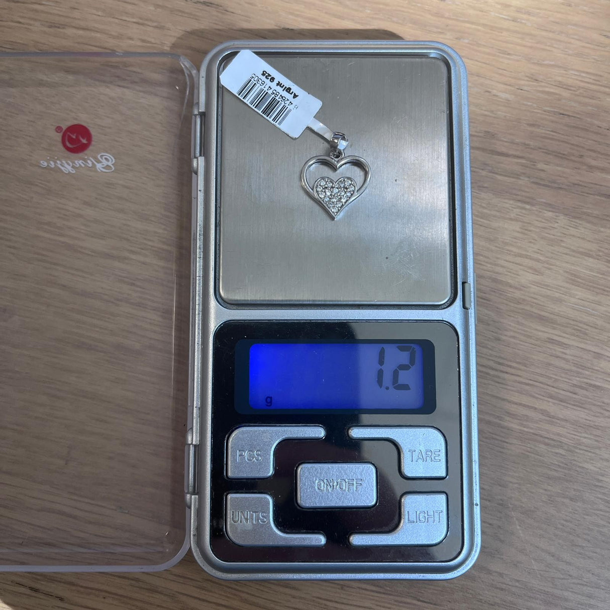 Pandantiv, Jolie Silver, Argint 925, Model Inima in Inima, Pietre Zirconiu, 20 x 15 mm, 1.2 g - vivimall.ro