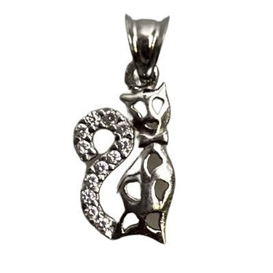 Pandantiv Argint 925 Pisicuta cu Cravata - vivimall.ro