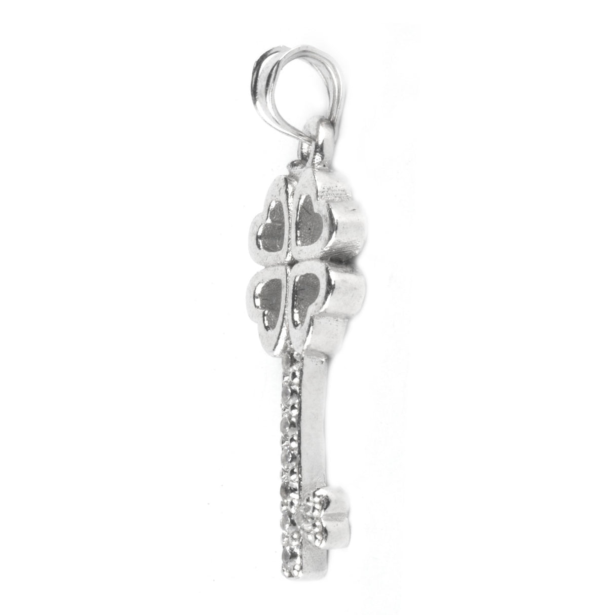 Pandantiv Cheie cu pietre, Argint 925, 2.5 cm x 1 cm