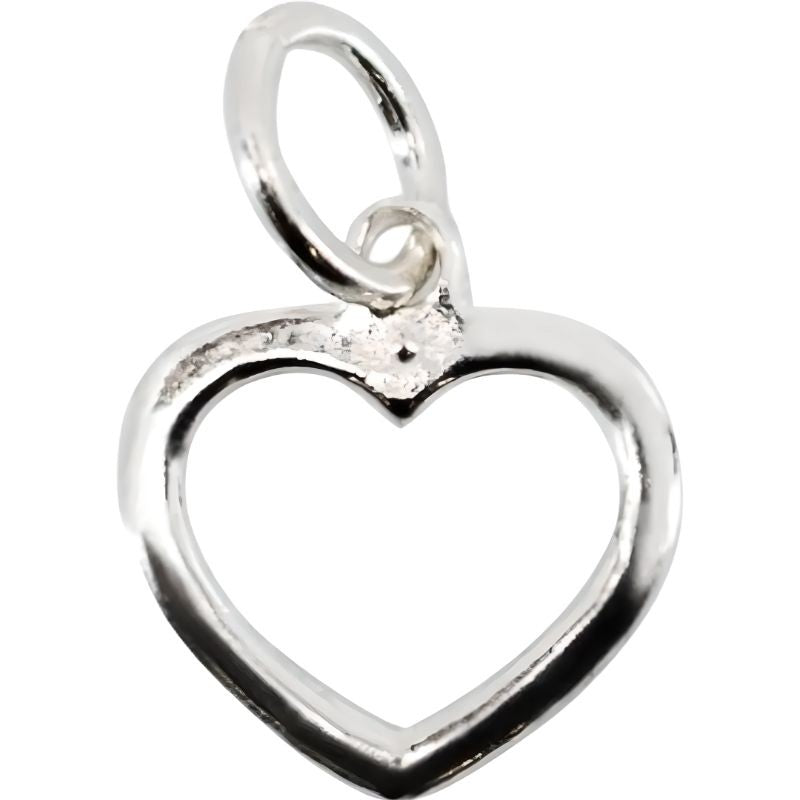 Pandantiv, Jolie Silver, Argint 925, Model Inima Contur, 0.6 g, 15x12 mm - vivimall.ro