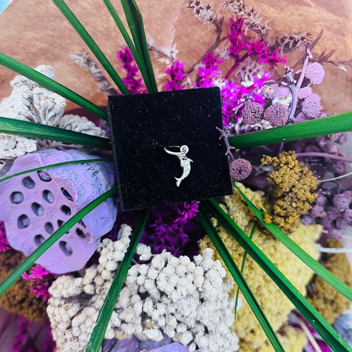 Pandantiv din Argint 925 Jolie Silver, Model Delfin cu Zirconii, 17 x 5 mm, 0.5 g - vivimall.ro