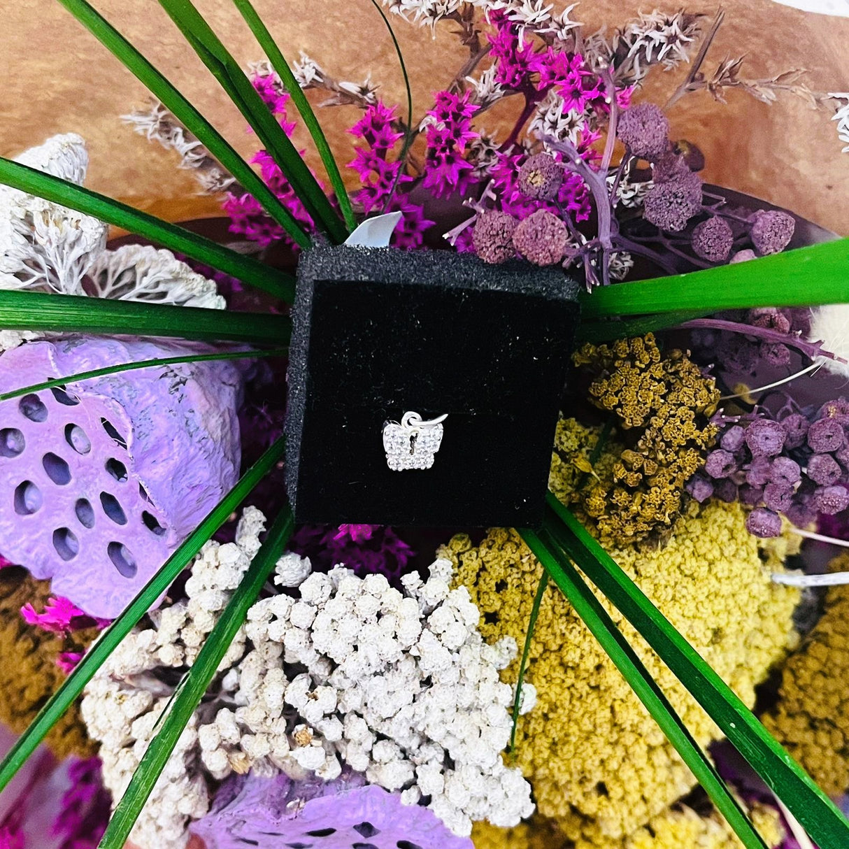 Pandantiv din Argint 925 Jolie Silver, Model Fluturas cu Zirconii, 8 x 8 mm, 0.5 g - vivimall.ro