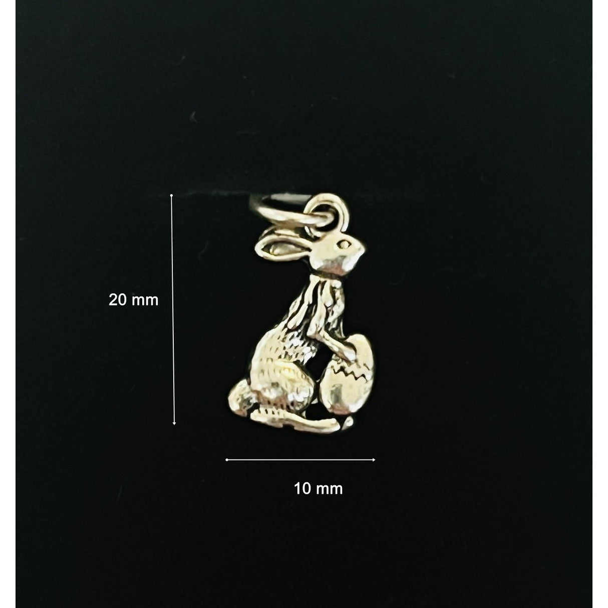 Pandantiv din Argint 925 Jolie Silver, Model Iepuras cu Ou, 20 x 10 mm, 1.5 g - vivimall.ro