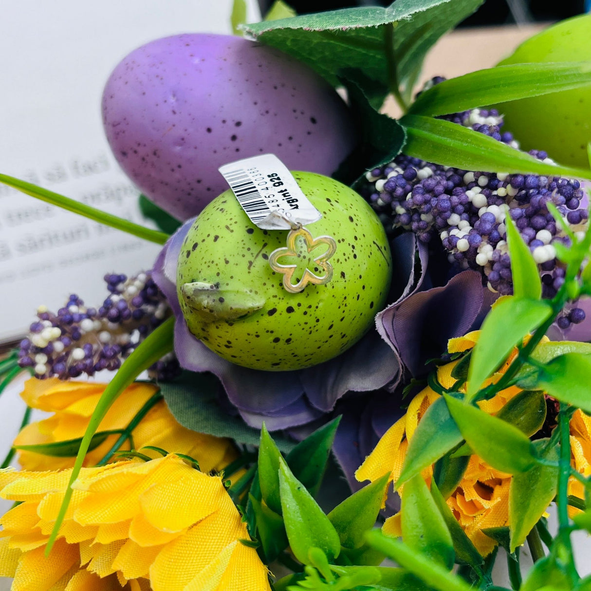 Pandantiv din Argint 925 Jolie Silver, Model Floare contur, 15 x 10 mm, 0.5 g - vivimall.ro