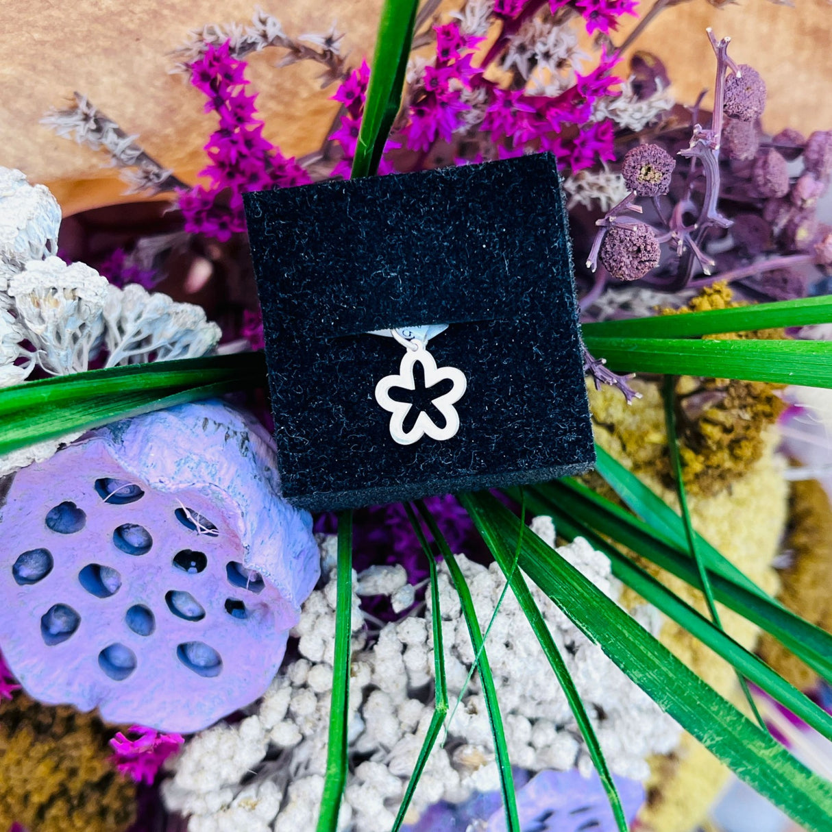 Pandantiv din Argint 925 Jolie Silver, Model Floare contur, 15 x 10 mm, 0.5 g - vivimall.ro