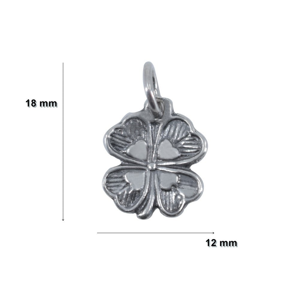 Pandantiv din Argint 925 Jolie Silver, Model Trifoi Vintage, 18 x 12 mm, 0.7 g - vivimall.ro