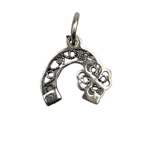 Pandantiv din Argint 925 Potcoava Filigran cu Trifoi - vivimall.ro