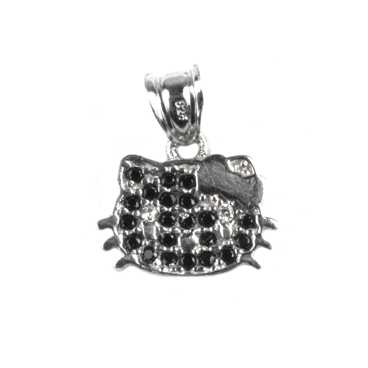 Pandantiv Pisicuta cu pietre, Argint 925, 1 cm x 1.3 cm - vivimall.ro