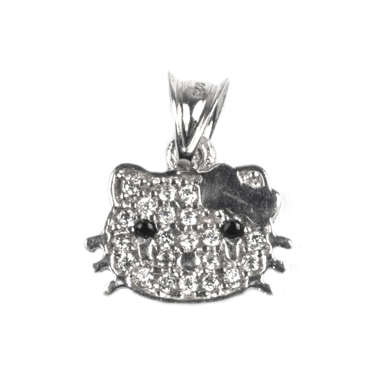 Pandantiv Pisicuta cu pietre, Argint 925, 1 cm x 1.3 cm - vivimall.ro