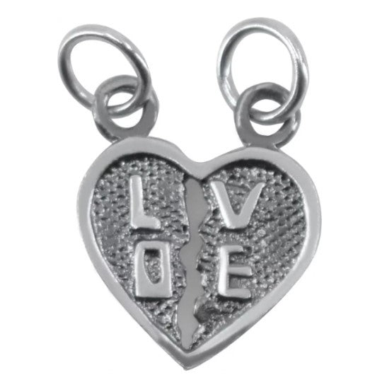 Pandantiv, Jolie Silver, Argint 925, Model Doua Jumatati Love, 1.1 g, 1.5 x 1.5 cm - vivimall.ro