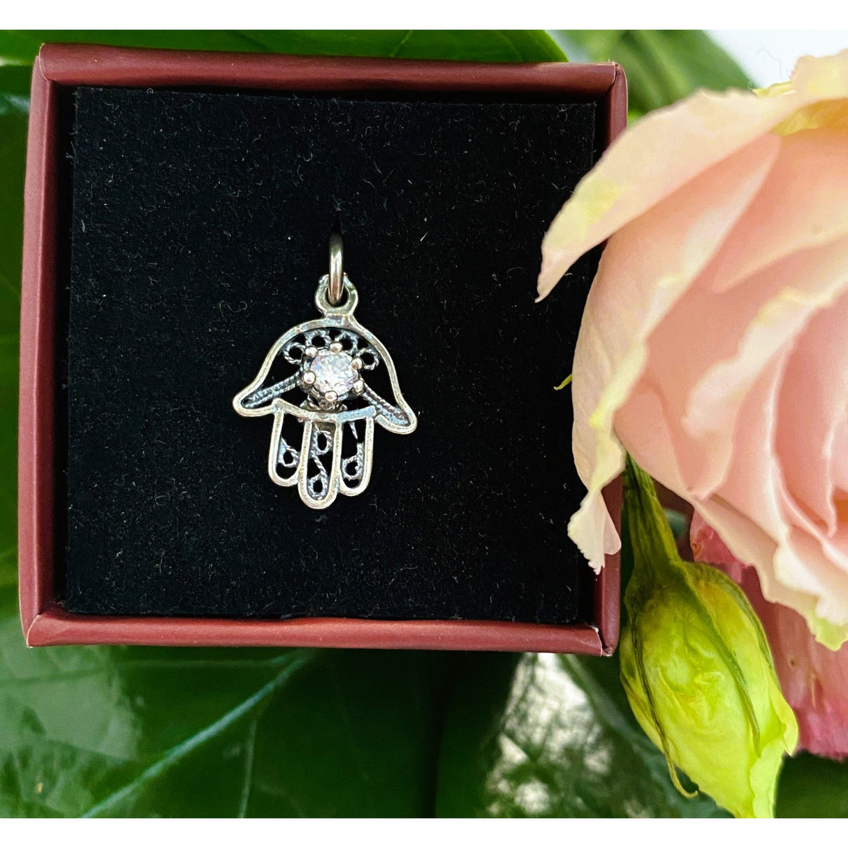 Pandantiv, Jolie Silver, Argint 925, Model Hamza Filigran, 0.9 g, 15x10 mm - vivimall.ro