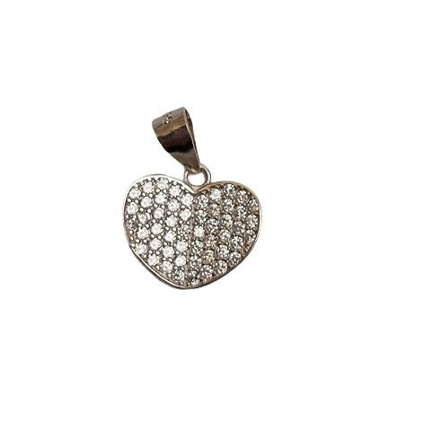 Pandantiv, Jolie Silver, Argint 925, Model Inima Carte, 1.1 G, 1.1 x 1.3 Cm - vivimall.ro