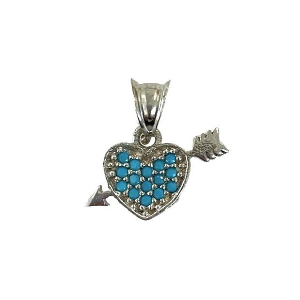 Pandantiv, Jolie Silver, Argint 925, Model Inima cu Sageata, 0.7 g, 10x15 mm - vivimall.ro