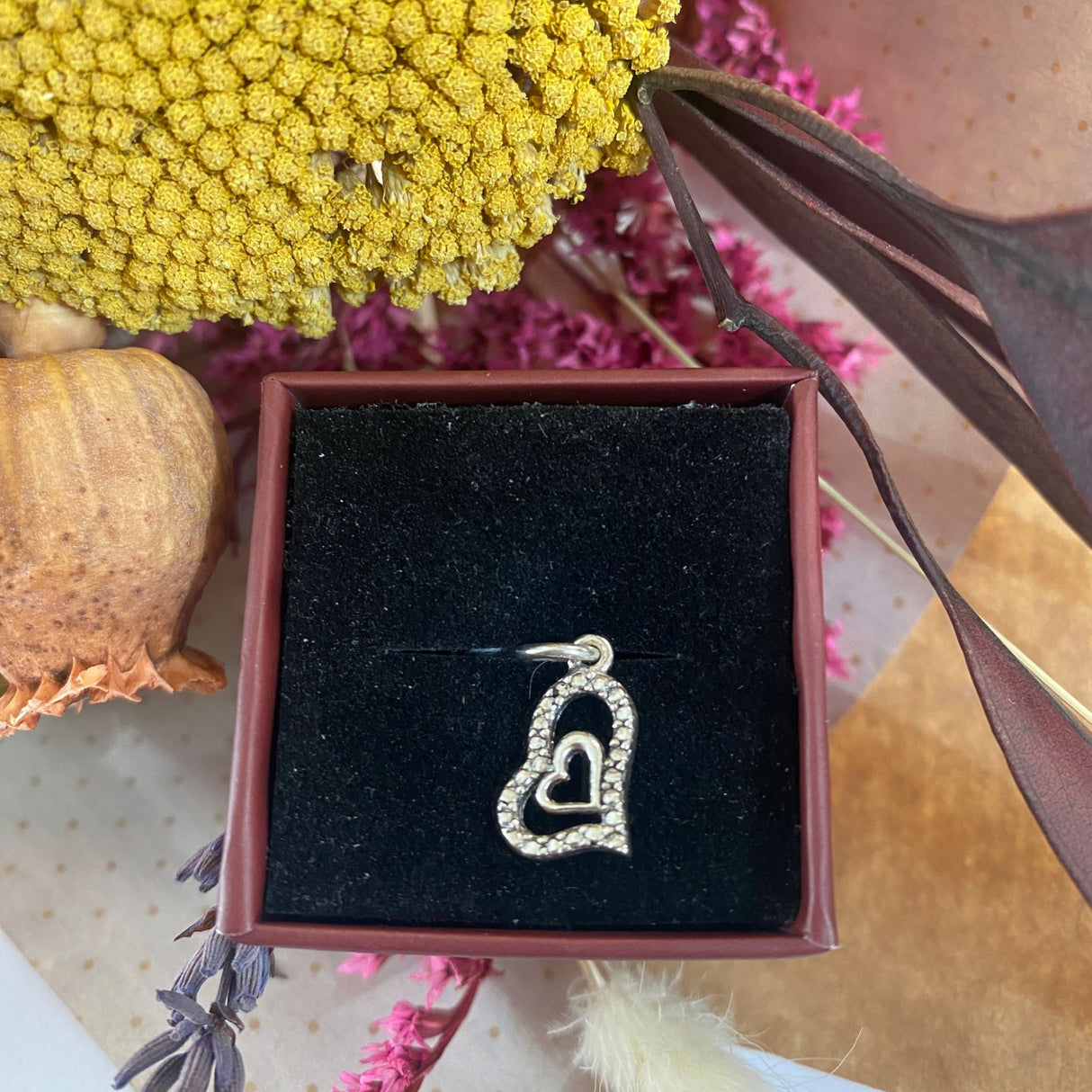 Pandantiv, Jolie Silver, Argint 925, Model Inima in Inima, 0.9 g, 18x11 mm - vivimall.ro