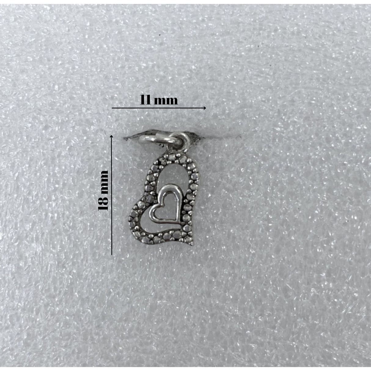 Pandantiv, Jolie Silver, Argint 925, Model Inima in Inima, 0.9 g, 18x11 mm - vivimall.ro