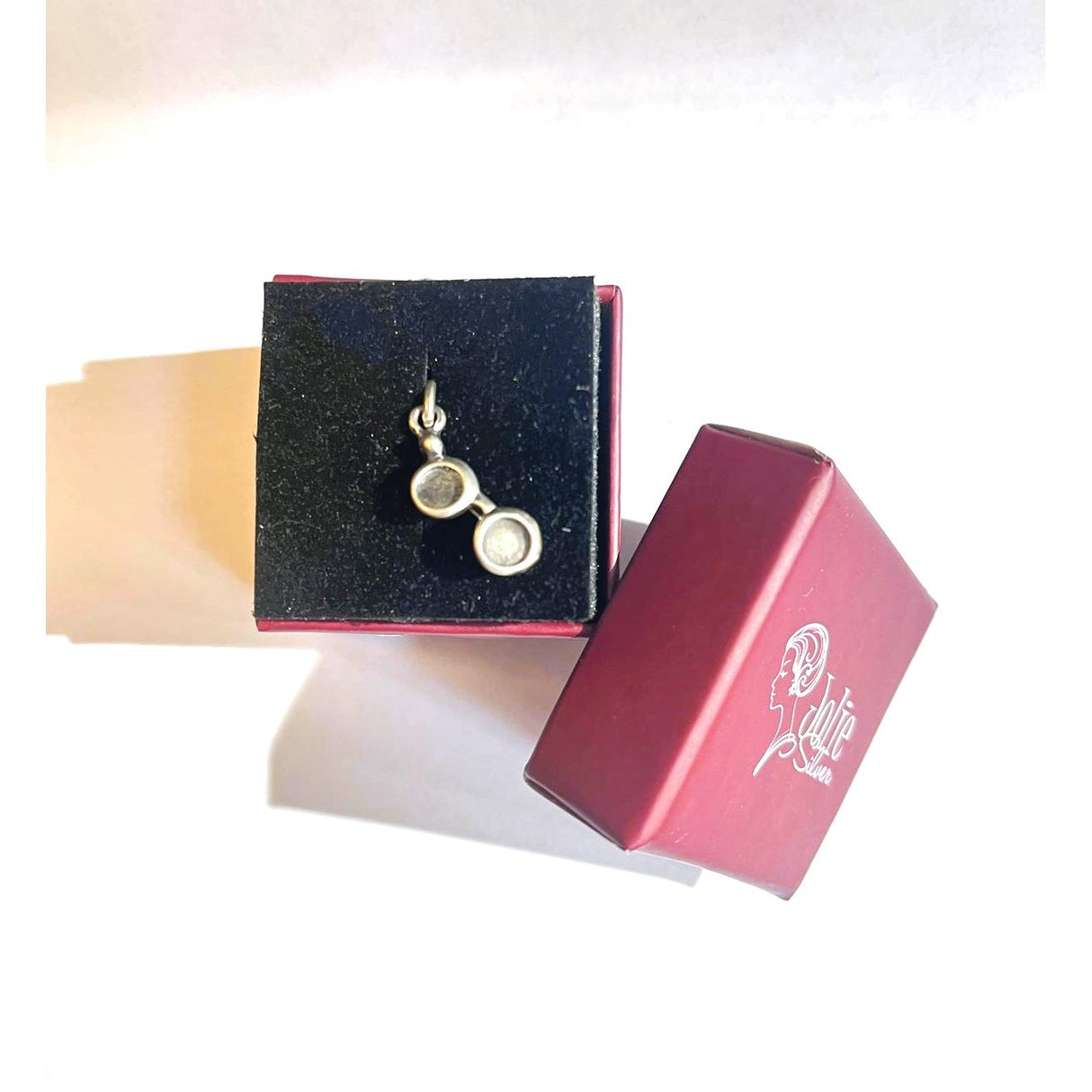 Pandantiv, Jolie Silver, Argint 925, Model Ochelari, 1.5 g, 2 x 0.5 cm - vivimall.ro