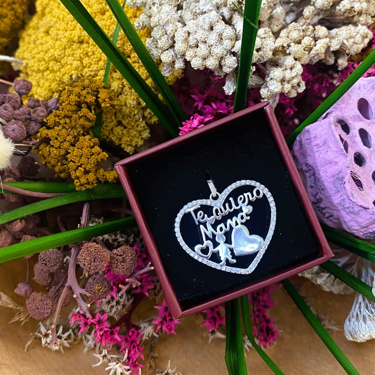 Pandantiv, Jolie Silver, Argint 925, Model Te Quiero Mama, 24 x 24 mm, 1.7 g - vivimall.ro