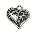 Pandantiv Metal Inima Model A-10 15mm x 15mm - vivimall.ro