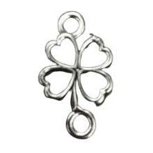 Pandantiv Metal pentru Bratara Model Trifoi Contur 10mm x 20mm - vivimall.ro