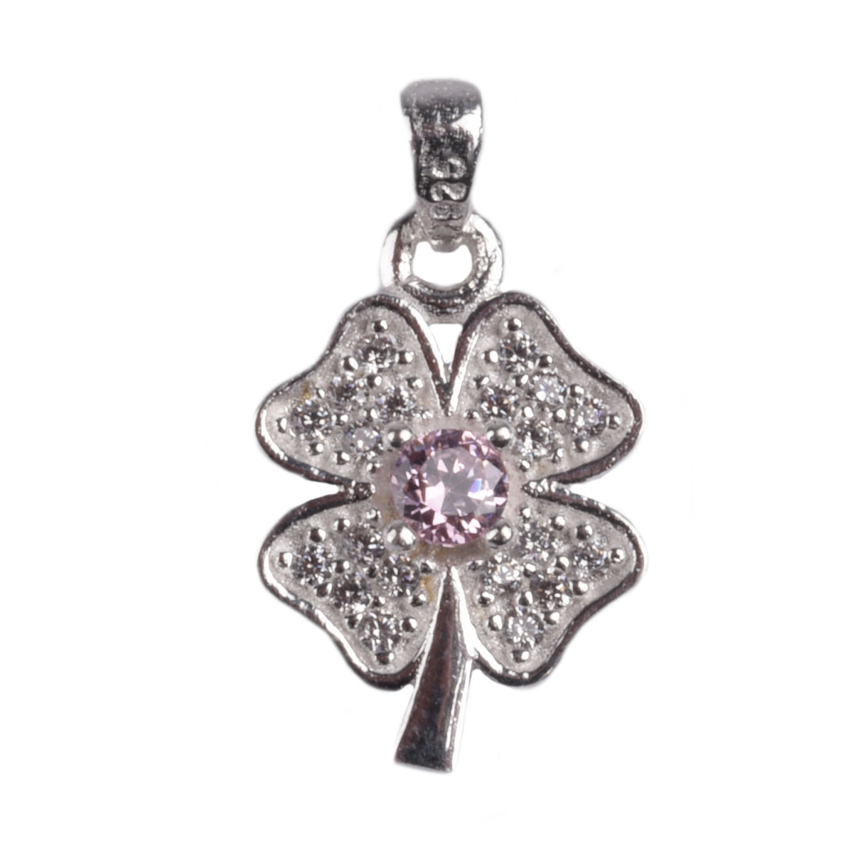 Pandantiv Trifoi cu Pietre, Argint 925, 1.7 x 1 cm - vivimall.ro