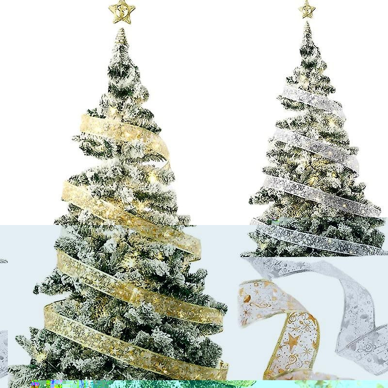 Panglică LED de Crăciun Vivimall Aurie, lungime 5 m, 50 LED-uri, Baterii, Alb cald - vivimall.ro