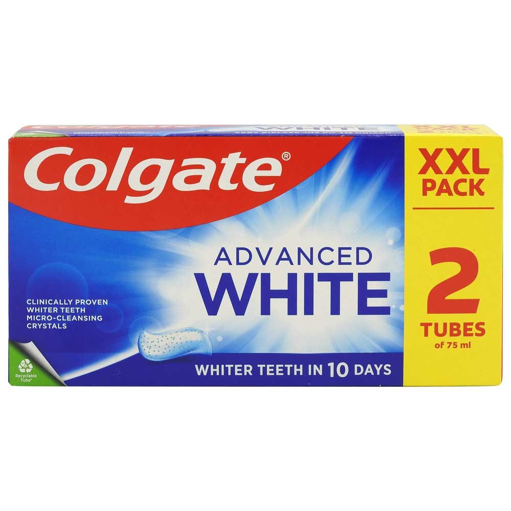 Pasta de Dinti, Colgate, 2 X 75 ml Advanced White