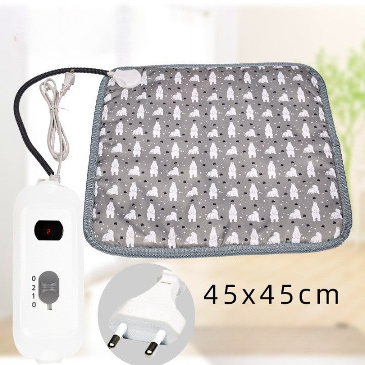 Patura electrica pentru animale de companie cu tub anti-muscatura, perna pentru caini, 45 x 45 cm, 28 W, 9 trepte de reglaj perna pentru pisici, anti-alunecare, gri-When upgrading the full steel pipe to European regulations; Width: 45X45cm - vivimall.ro