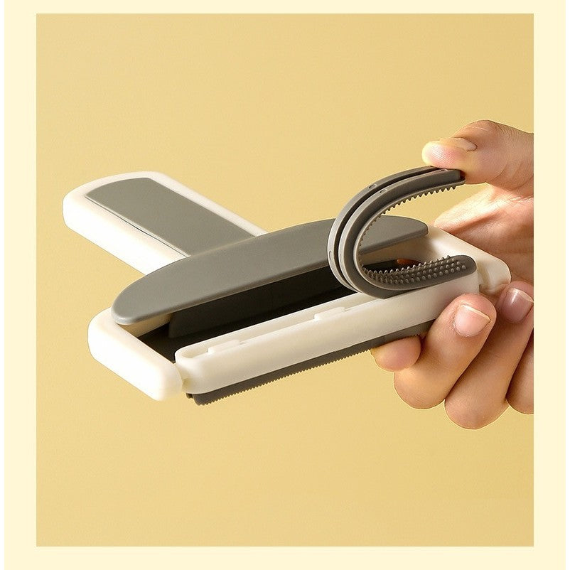 Perie de Indepartarea a Parului si Scamelor, Vivimall, 12 x 15 cm, Maner Confortabil, Alb/Gri - vivimall.ro