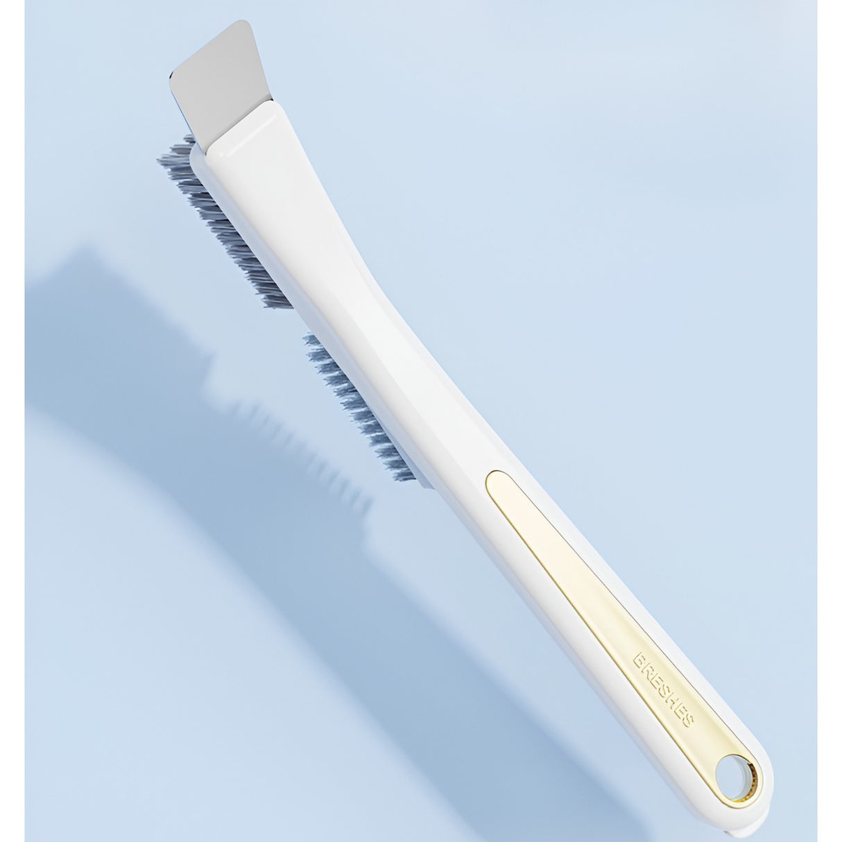 Perie de Sarma pentru Bucatarie, Vivimall, din Doua Bucati, Maner Lung cu Gaura de Prindere, Peri din Otel, Anti-Reziduu, Anti-Murdarie, 24.5x2.7x6.7cm, Alb - vivimall.ro