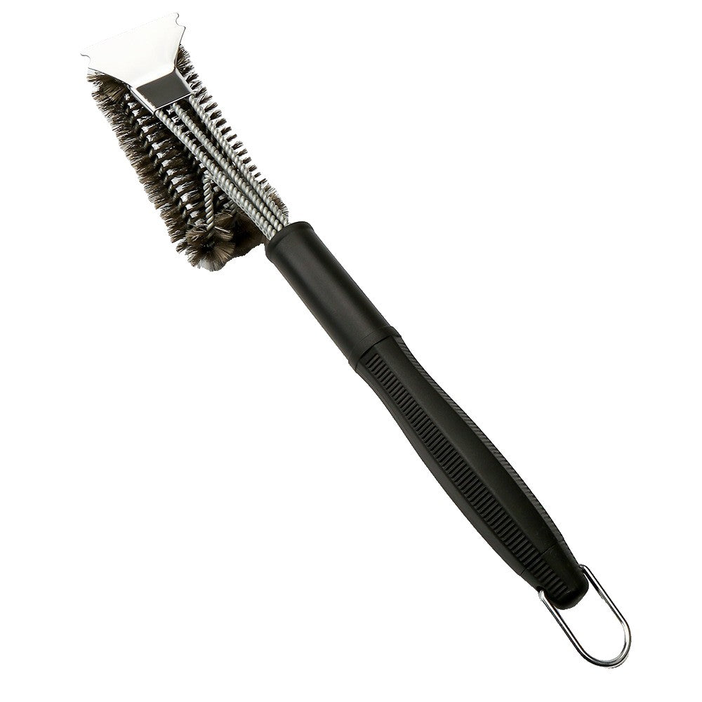 Perie de Sarma pentru Gratar, Vivimall, Maner 45 cm, din Otel inoxidabil, 45X7X10, Negru - vivimall.ro